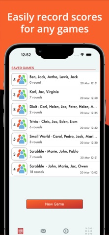GameTally: Scoreboard Tracker screenshot