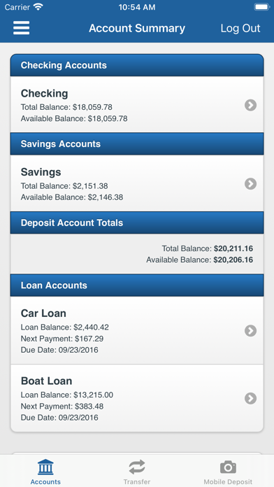 Longshore FCU Mobile Screenshot