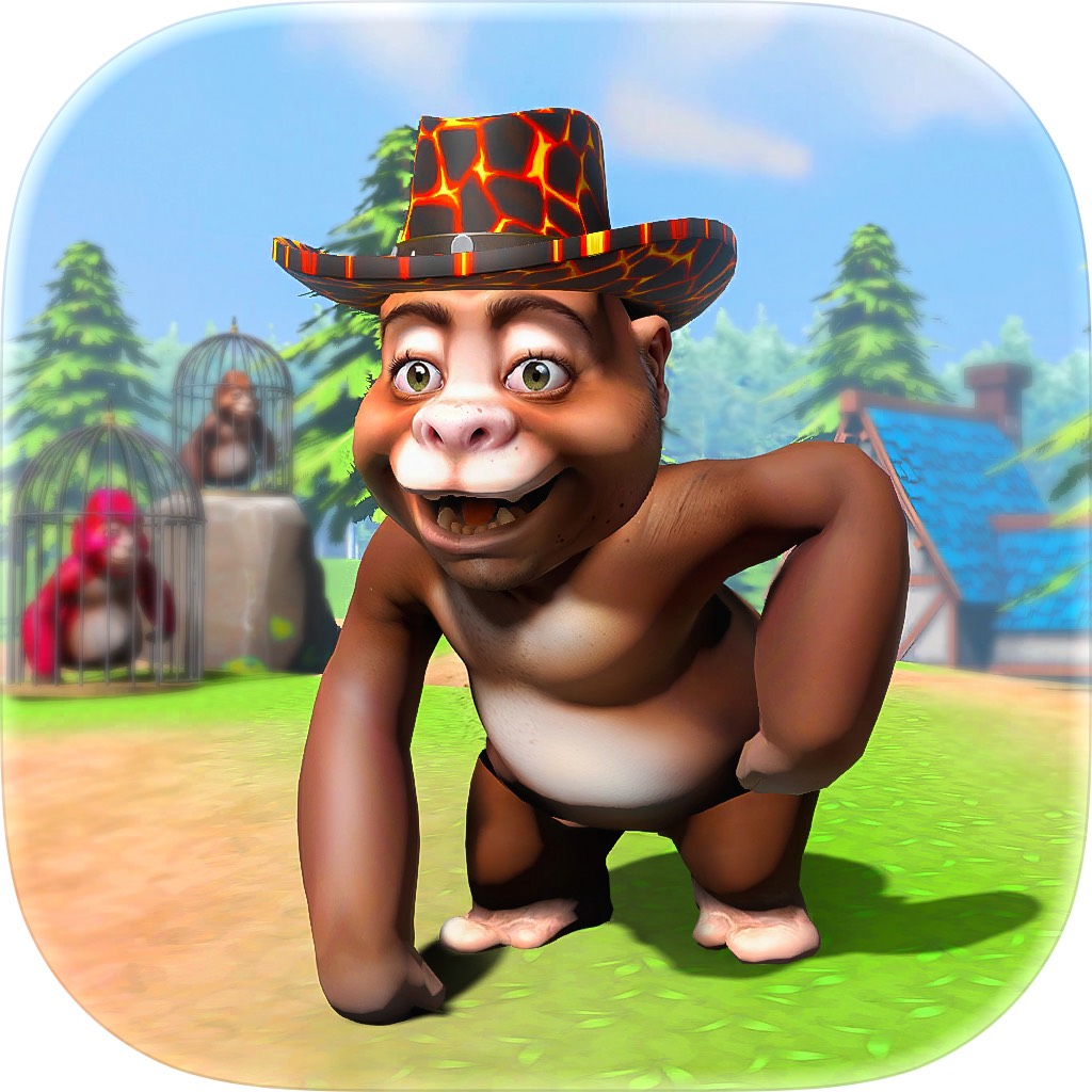 Apple App Store cover for Gorilla Hide And Seek Mob Game