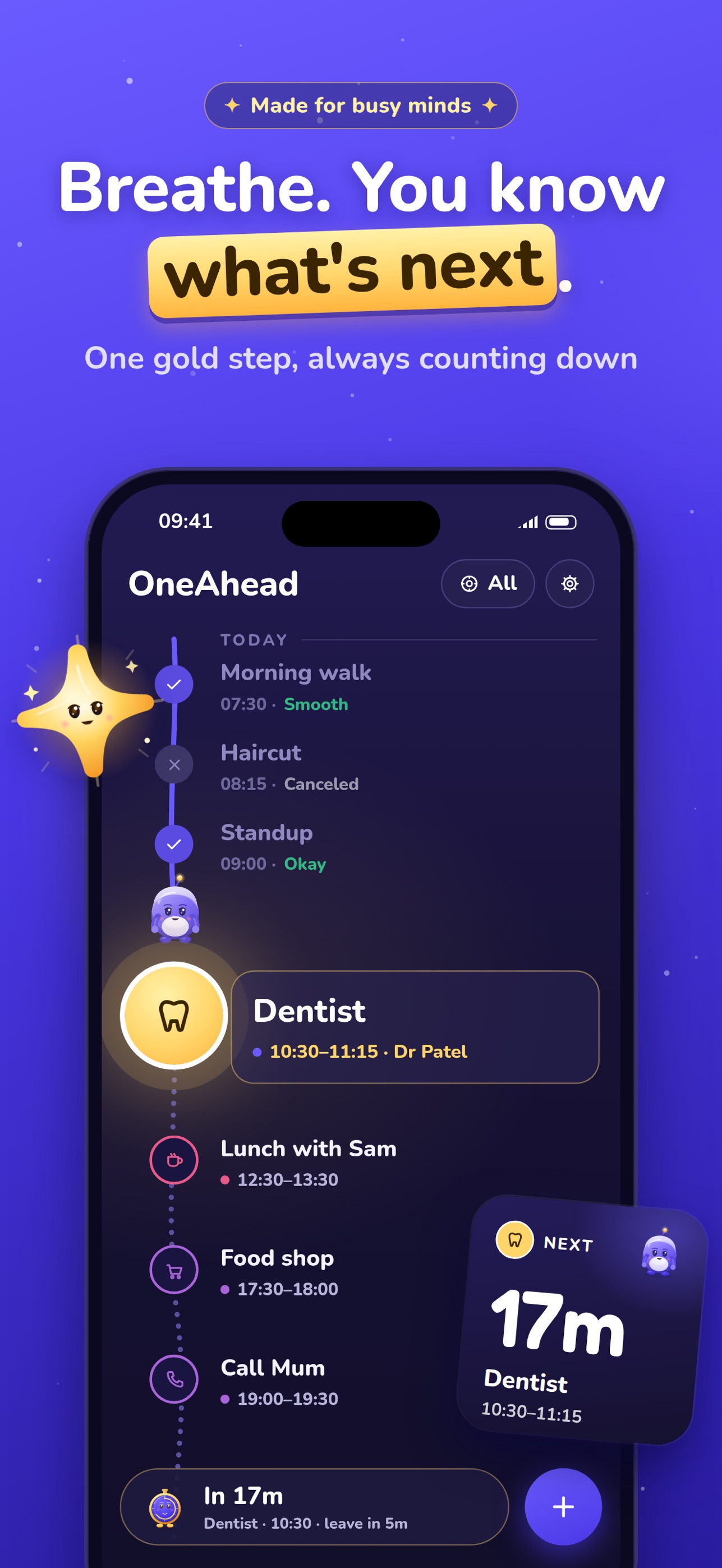 Screenshot 1 of OneAhead: Visual Day Planner