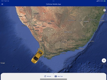 Cellstop Tracking Mobile App iPad screenshot