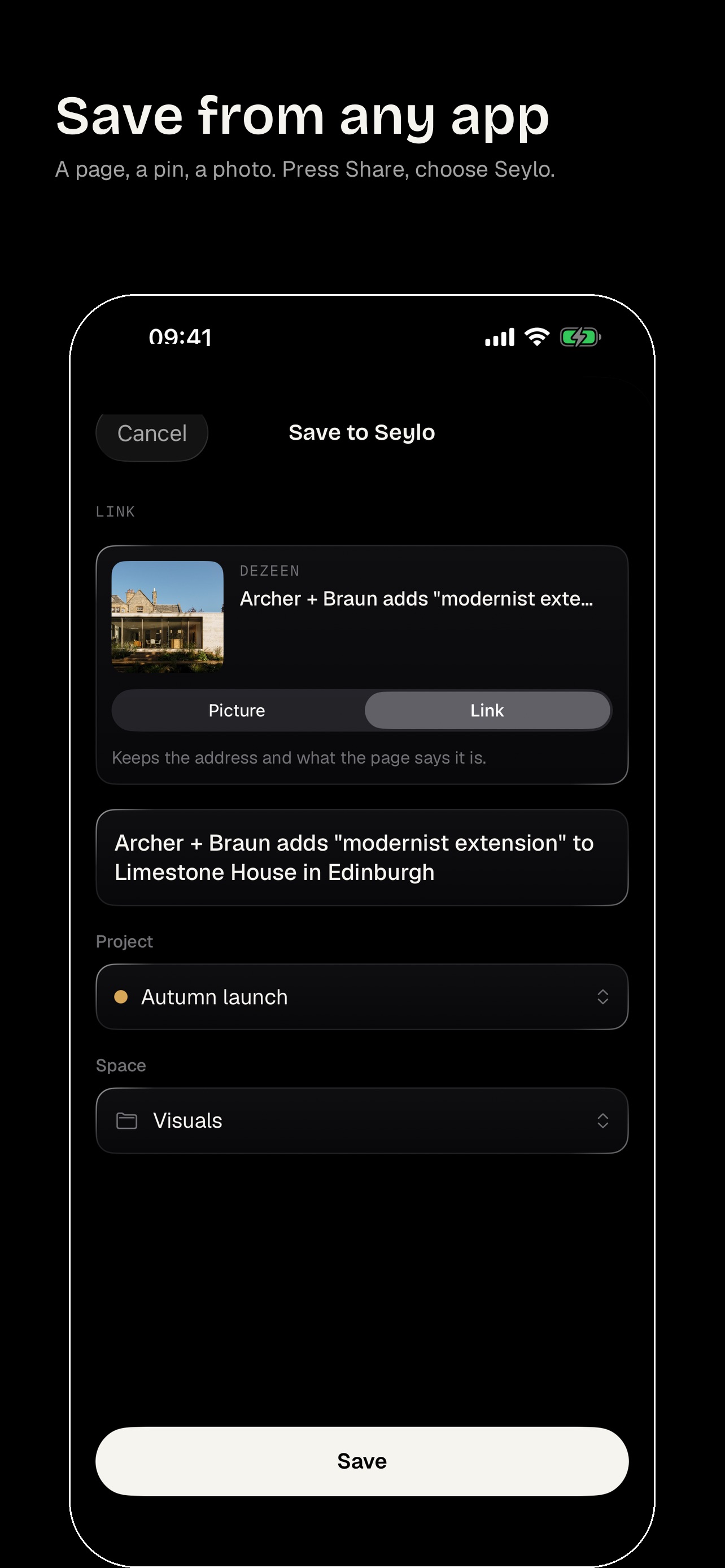 Screenshot 3 of Seylo: Save to your projects