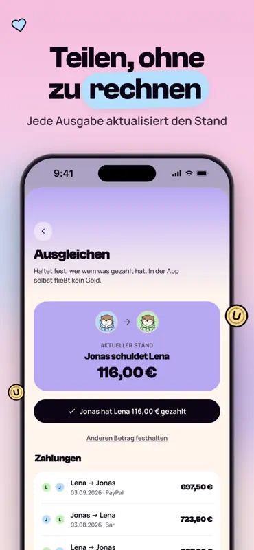 Haushaltsbuch für Paare: Untoo screenshot 5 of 8