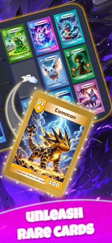 Monsters Card Collector Game iPhone screenshot