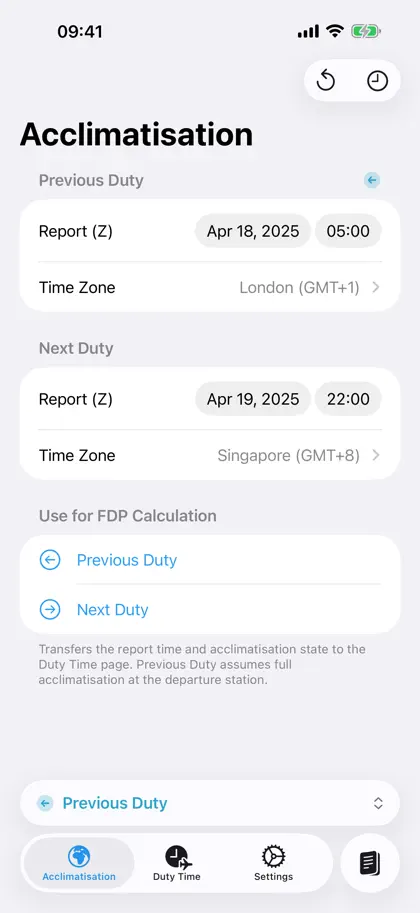 EASA FTL Calculator screenshot 4 of 5