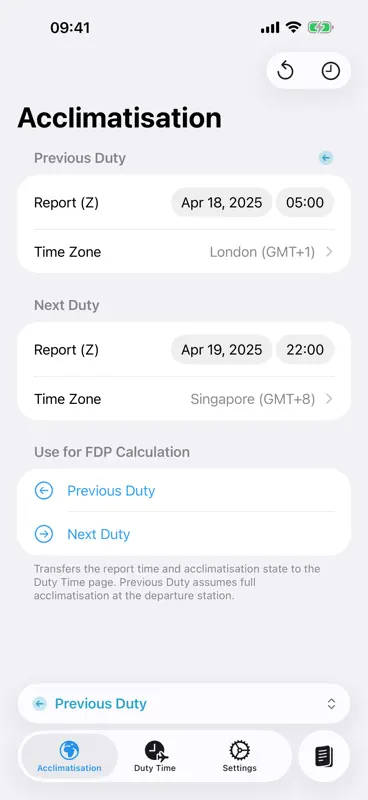 EASA FTL Calculator screenshot 4 of 5