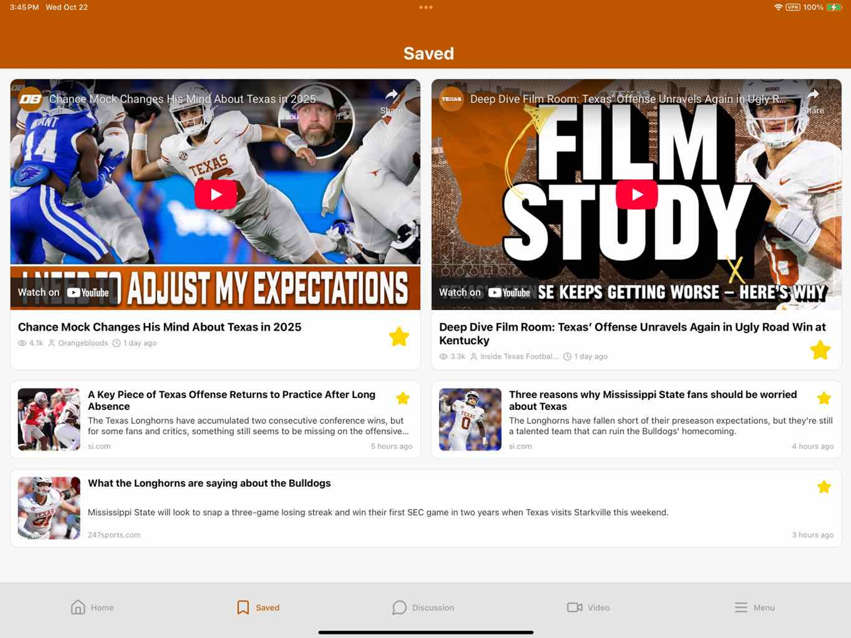 Longhorns Football News