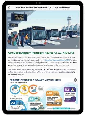 Abu Dhabi Bus Routes iPad screenshot