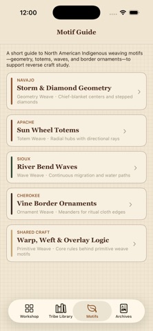 Warpweft Atelier iPhone screenshot