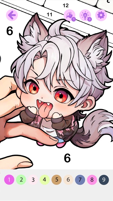 Chibi Idol Coloring by Number Screenshot