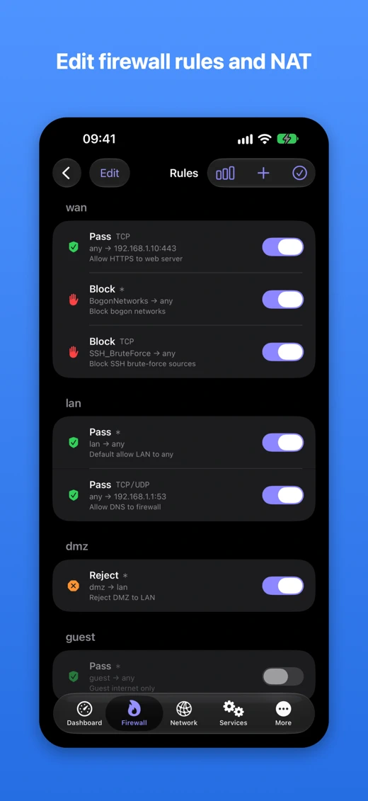 pfAdmin screenshot 2