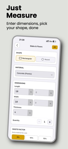 Pro Concrete: Bags & Tons Calc Screenshot 2 of 4