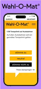 Wahl-O-Mat screenshot #2 for iPhone