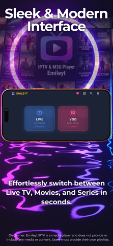 Emileyt IPTV & M3U Player iPhone screenshot
