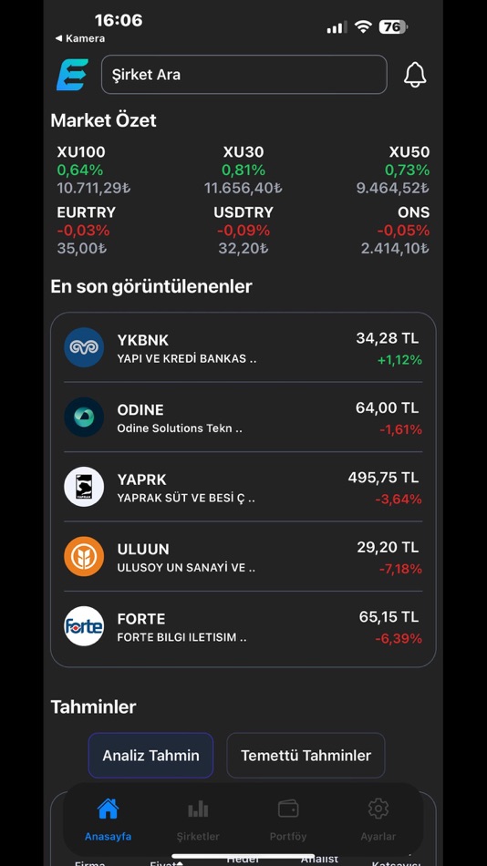 #6. Ekofin - Borsa, Hisse & Fon (iOS) 게시자: Ekofin Yazılım ve Ticaret Anonim Şirketi