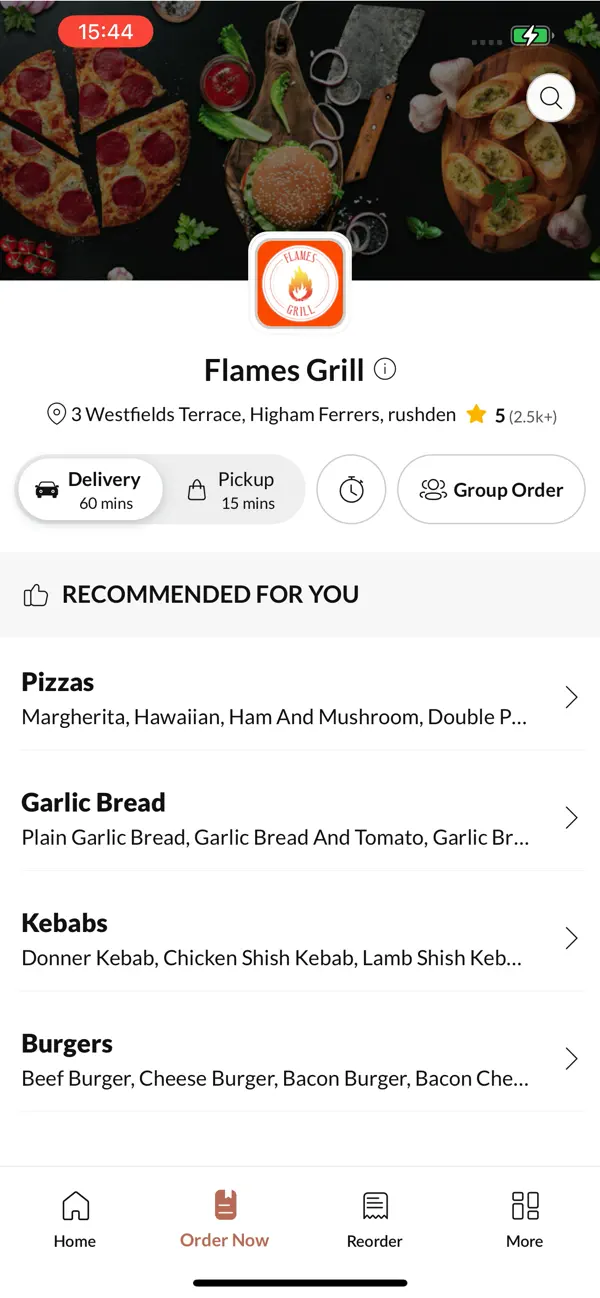Screenshot #3 pour Flames Grill.