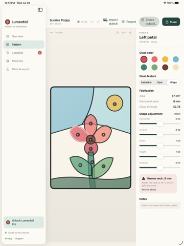 Lumenfoil iPad screenshot