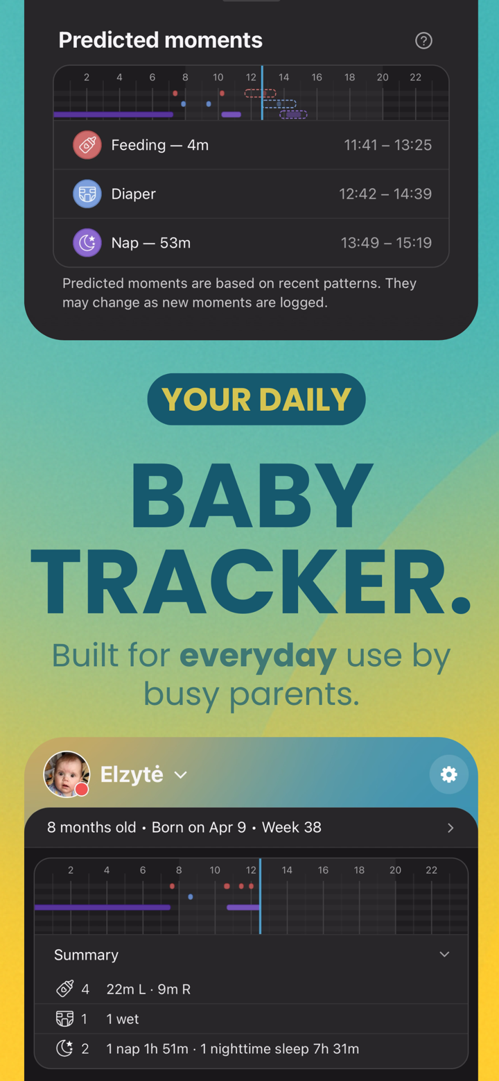 Nurtura Daily: Baby Tracker screenshot 1