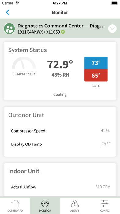 American Standard® Technician Screenshot