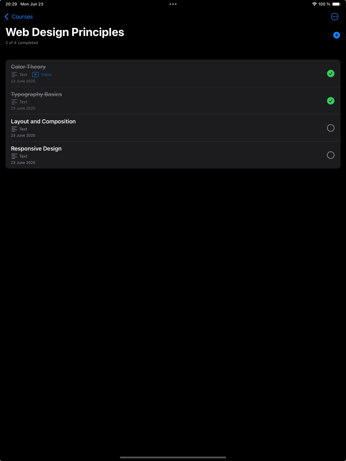 Study Planner – CourseList ipad screenshot 1
