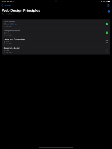 Study Planner – CourseList iPad screenshot