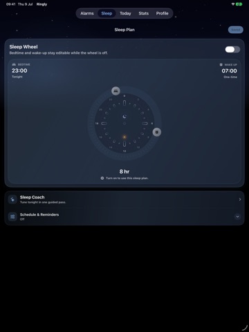 Ringly: Alarm Clock & Sleep iPad screenshot