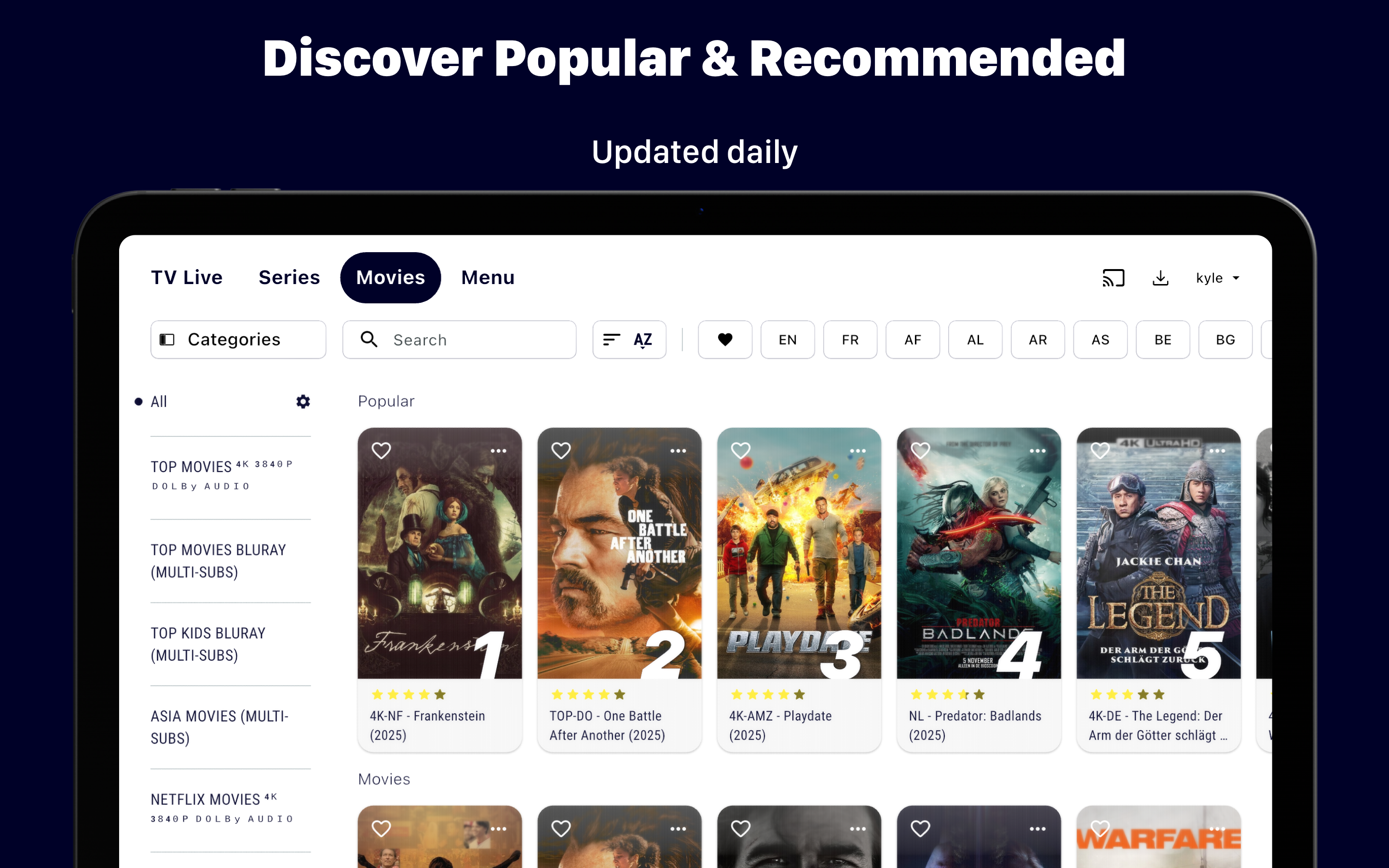 IPTV One: TV & Movie Player screenshot 23