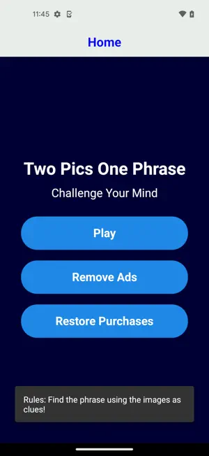 2 Pics 1 Phrase Word Game Fun! screenshot 1
