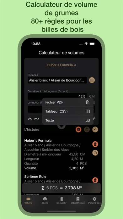 Screenshot #1 pour Wood Log Calculator