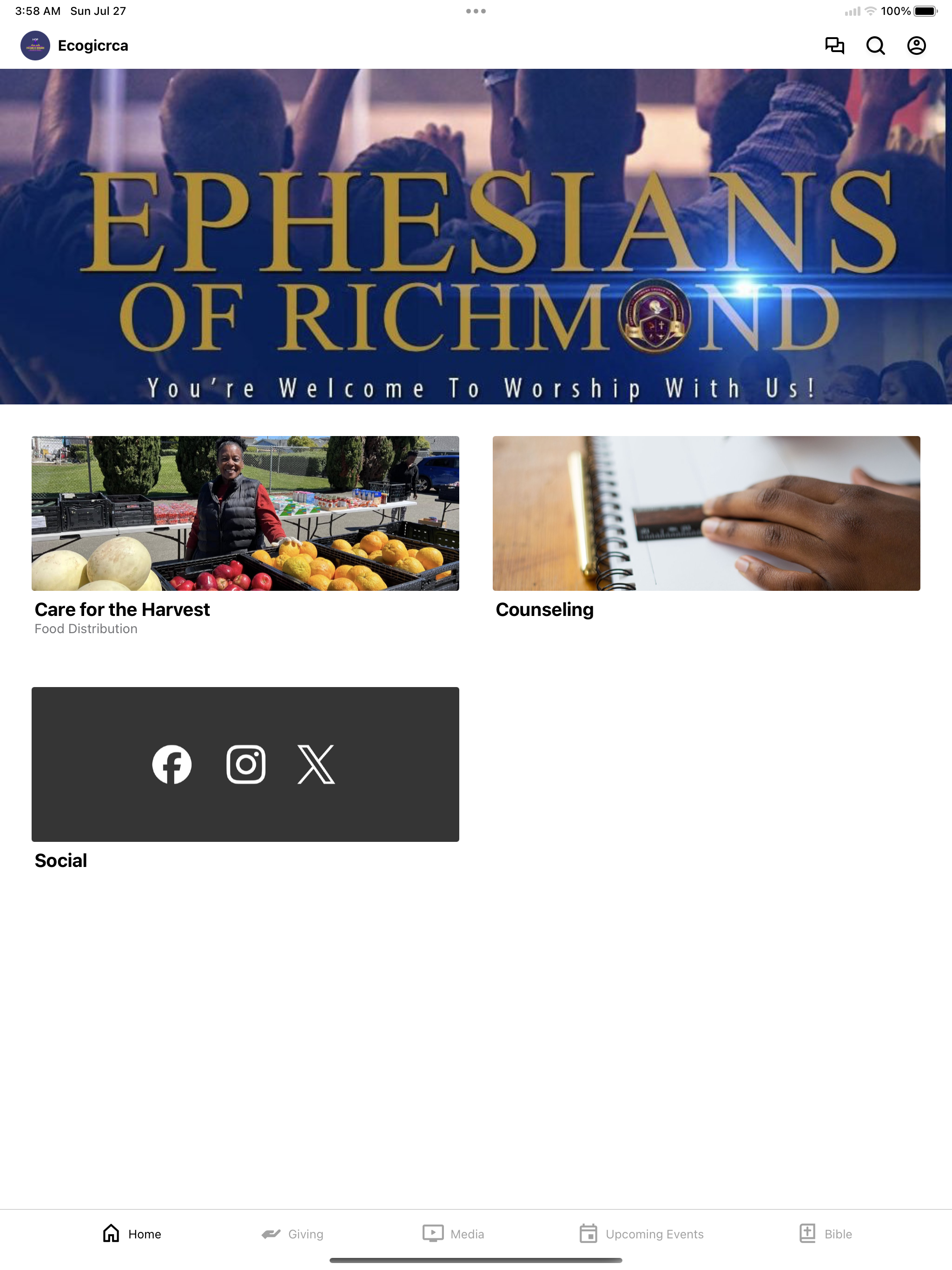 Ephesians of Richmond COGIC screenshot 4