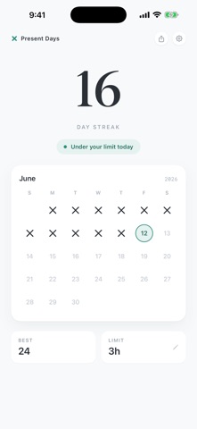 Present Days iPhone screenshot