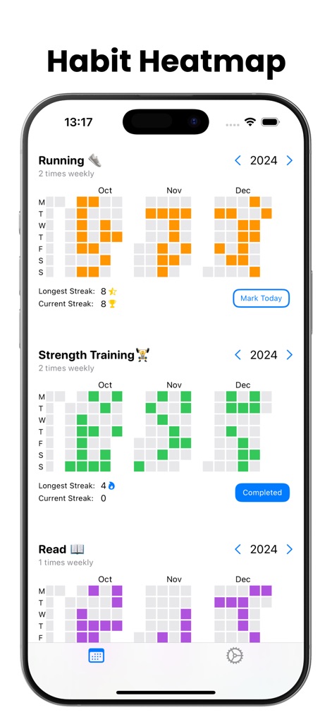 Habit Heatmap - App de Productividad | MWM