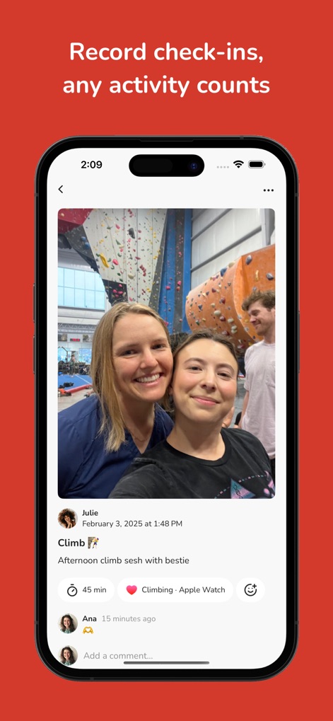 GymRats · Fitness challenge - This tool allows users to easily log any activity with a photo and detailed metrics, demonstrating integration with Apple Watch data.