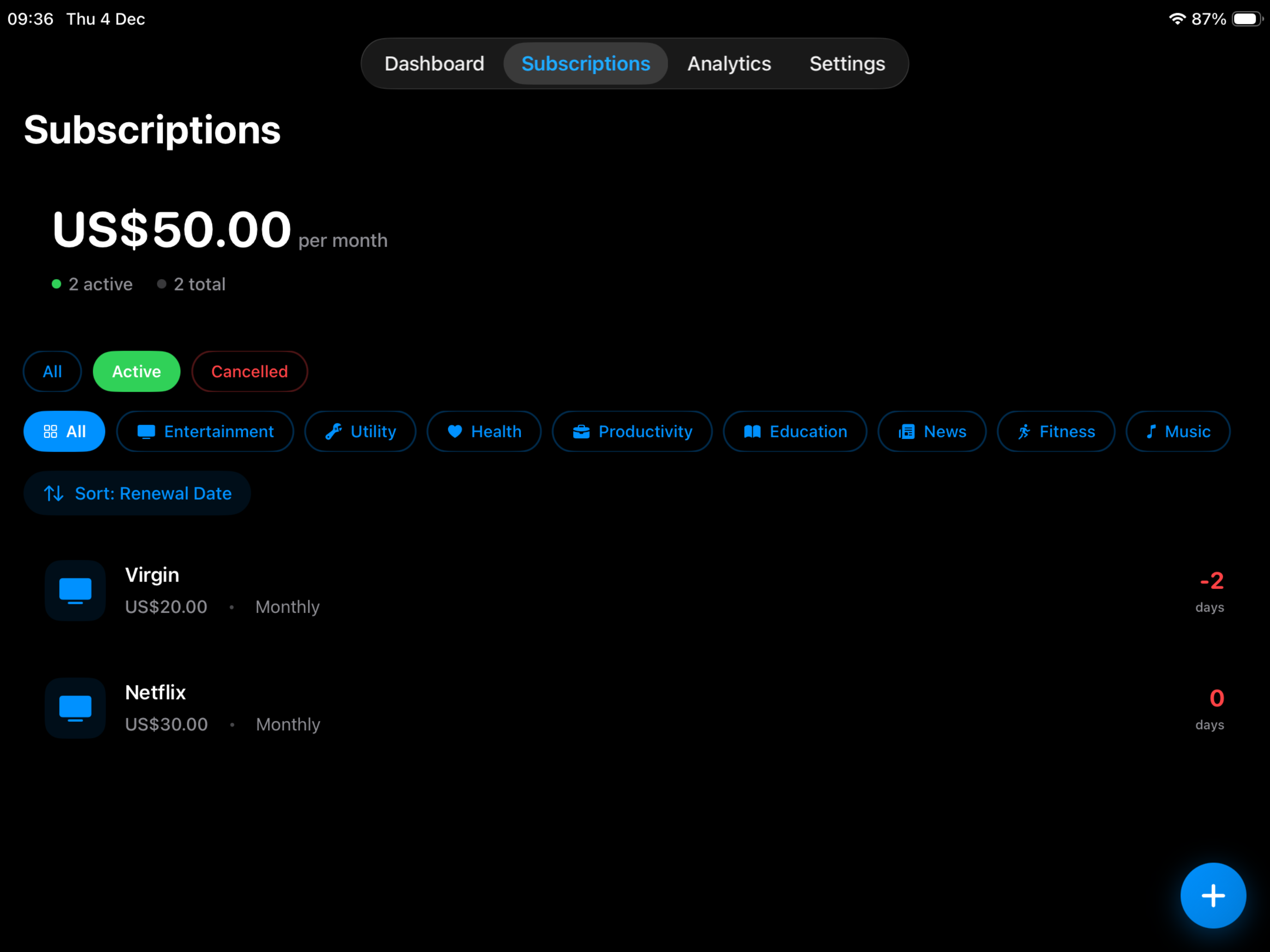 Subscription Monitor screenshot 6