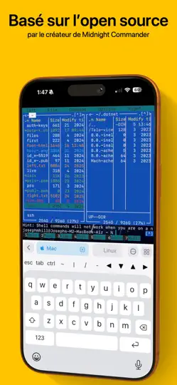 Capture d'écran de La Terminal: Mosh & SSH sur iPhone 1