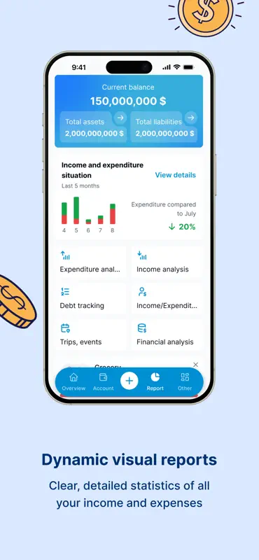 人気の家計簿 - シンプル資産管理 screenshot 1 of 7
