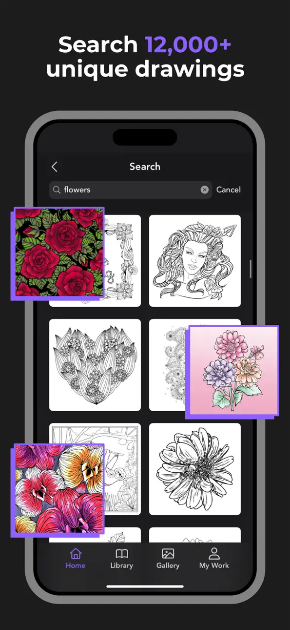 Adult Coloring Book - Pigment iOS Mod IPA screenshot 5 - iOS app interface