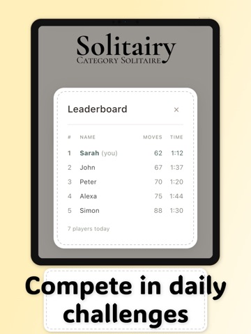 Solitairy: Category Solitaire iPad screenshot