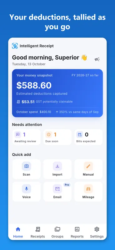 Intelligent Receipt screenshot 1 of 8