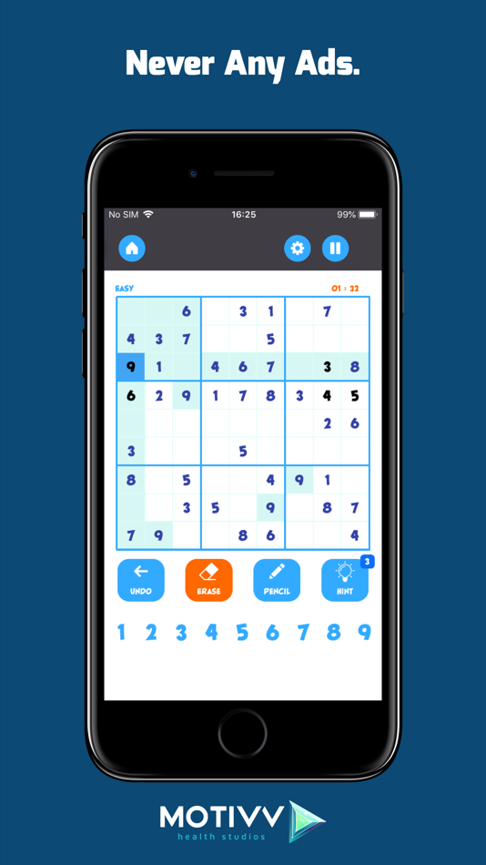 #3. Sudoku 数独 (iOS) 由: Motivve Health Studios, LLC