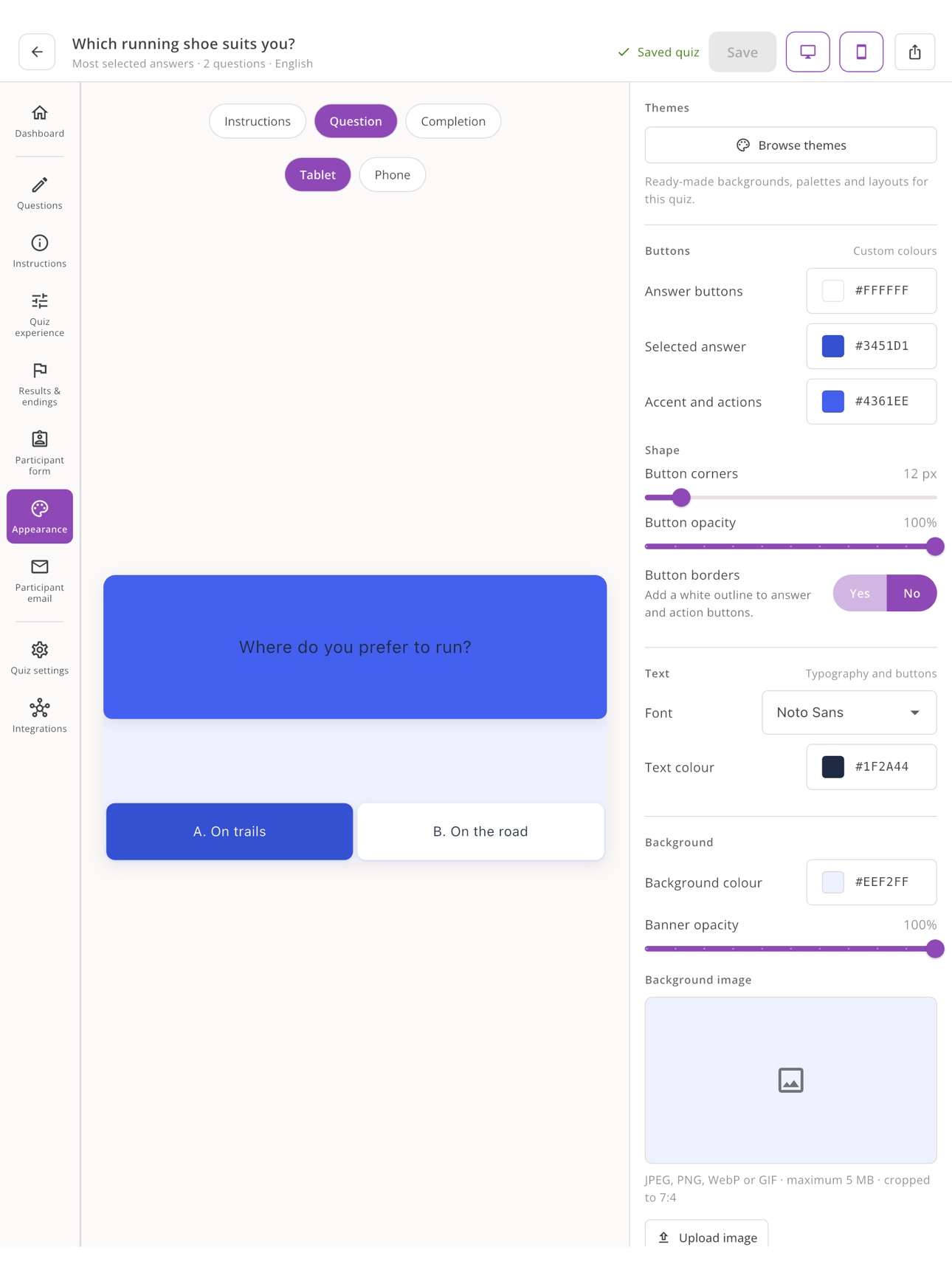 Screenshot 1 of Fyrebox Quiz Maker