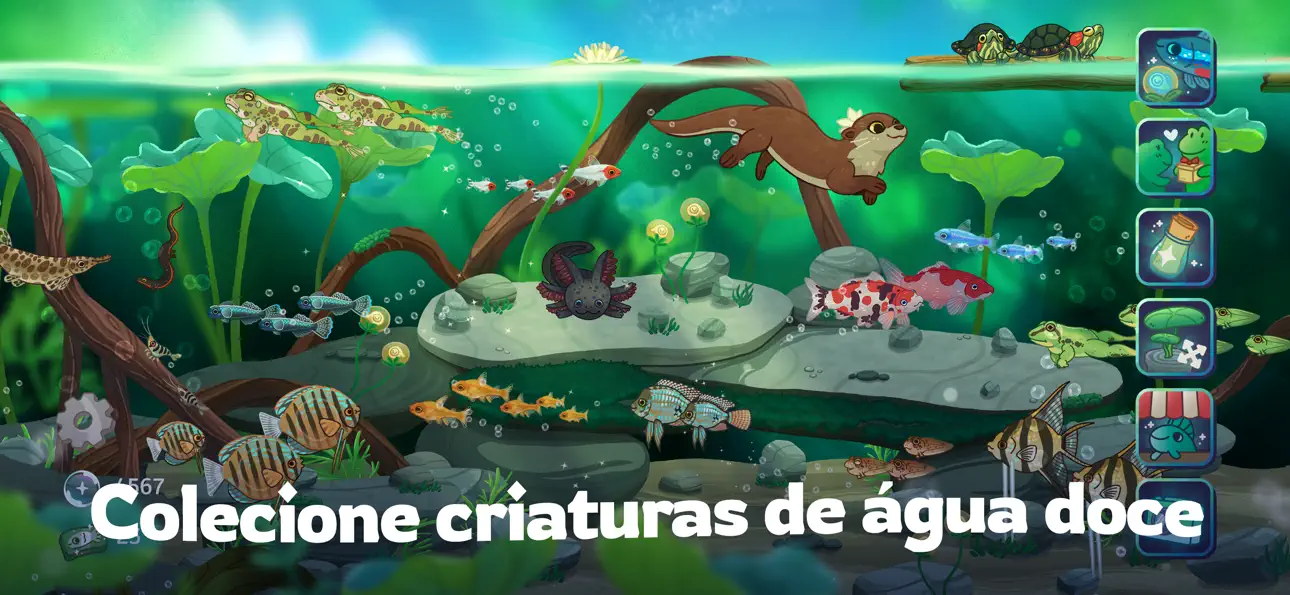 Pondlife — Relaxing Fish Game iOS Mod IPA screenshot 1 - iOS game interface