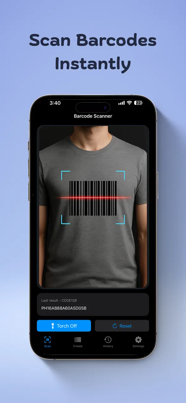Screenshot #1 pour Barcode Scanner+ Generator Pro