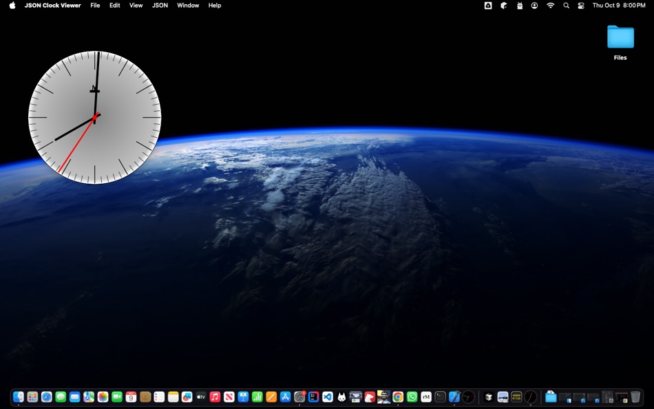 #1. JSON Clock Viewer (macOS) Με: Nicholas Lerissa