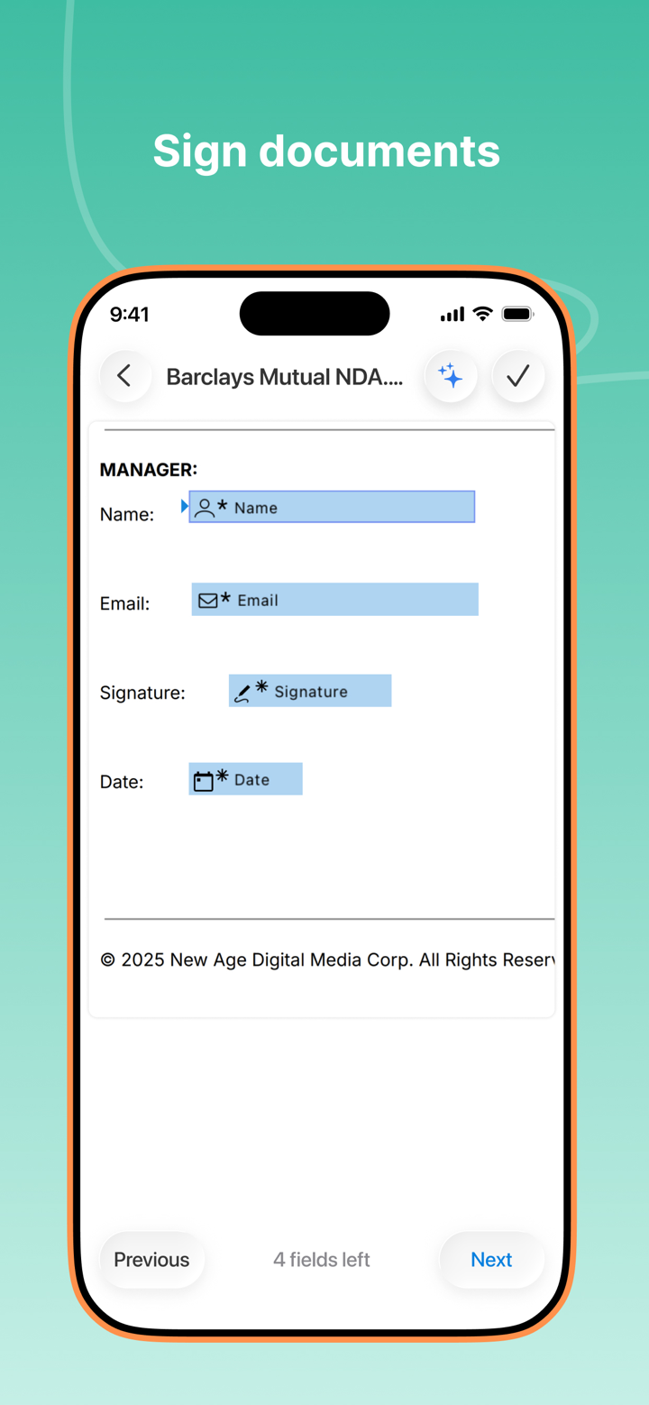 Digital e Signature: Signeasy screenshot 2