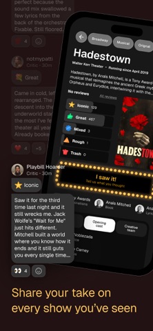 Lobby: Theater Reviews & Talk iPhone screenshot