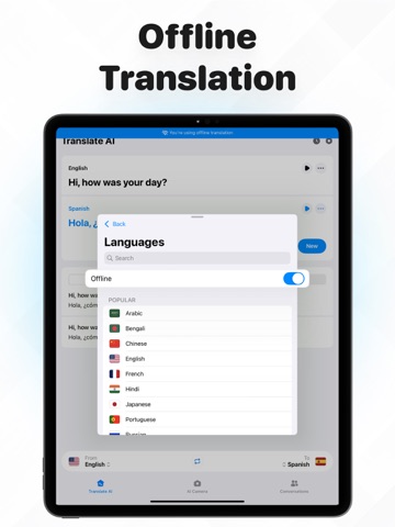 Translate AI- Voice Translator iPad screenshot