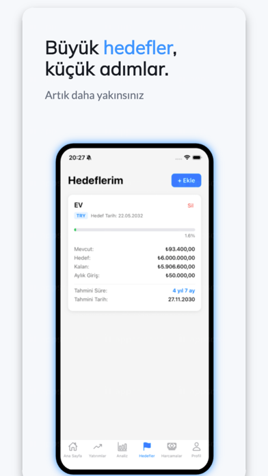 Portföy: Hedef, Harcama Takibi screenshot