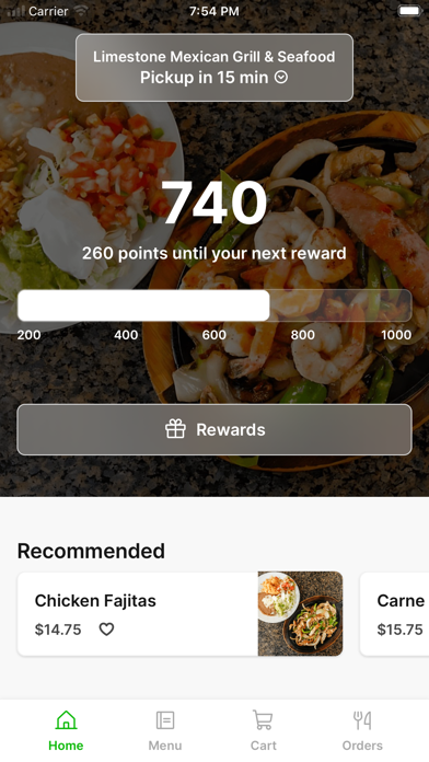 Limestone Grill app screenshot