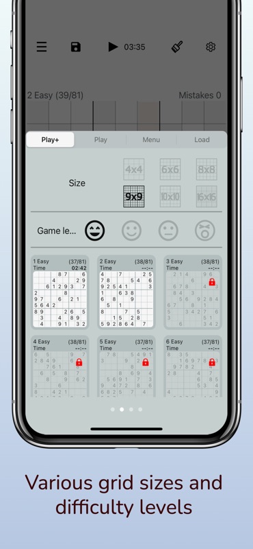 Sudoku - 4x4 6x6 9x9 16x16 screenshot 3